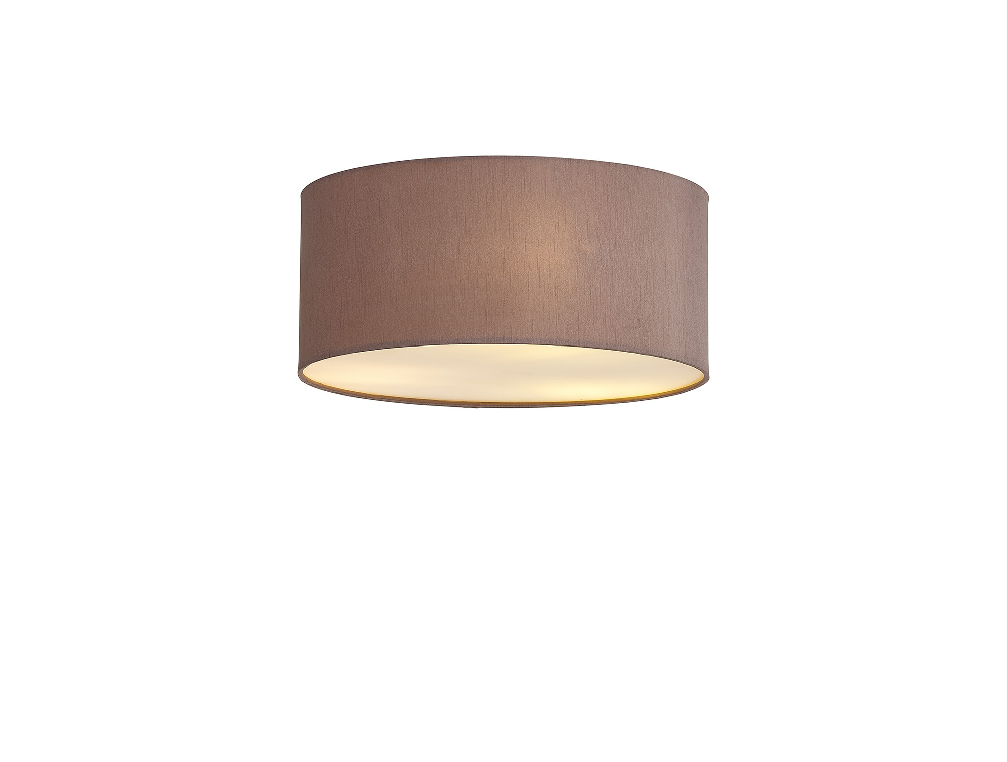 DK0618  Baymont 40cm Flush 3 Light Taupe/Halo Gold; Frosted Diffuser